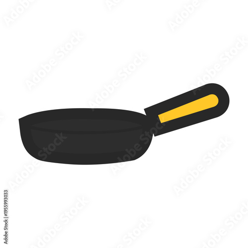 vector frying pan isolated on white