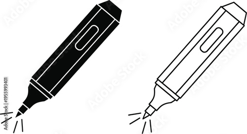 Drawing markers creating art Vector