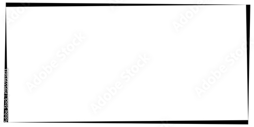Rectangular line frame on white background