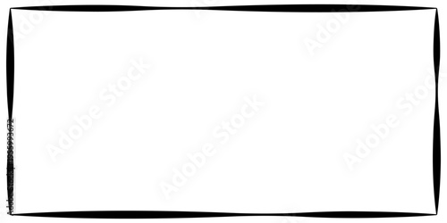 Rectangular line frame on white background