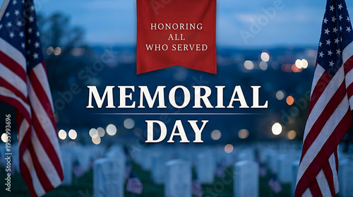 Canvastavla Memorial day tribute with american flags and candles