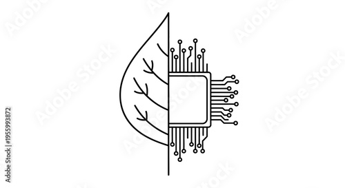 Microchip with leaf circuit board.