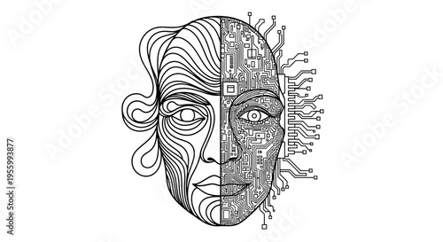 Illustration of a human face.