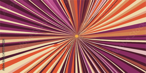 Abstract colorful background with vibrant rainbow rays bursting in a star-like pattern creating a bright artistic design