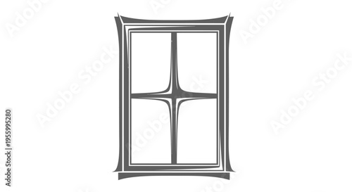 Detailed view of old window frame.