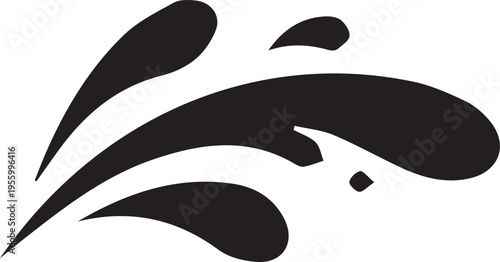 Flowing abstract shapes resembling liquid splashes or waves