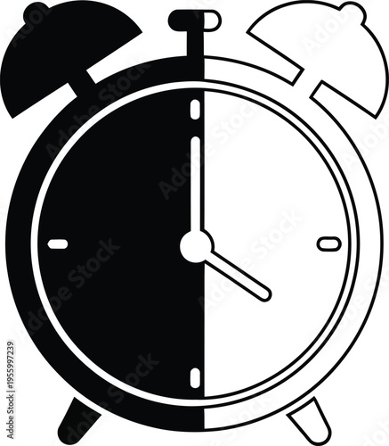 Day and night alarm clock Vector