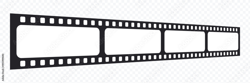 Fototapeta premium Old retro tape film video movies, Grunge vintage film strip for photo video filming. Minimal film strip icon. Vector illustration of film, cinema, camera, picture, photo, video, movie, strip, icon .