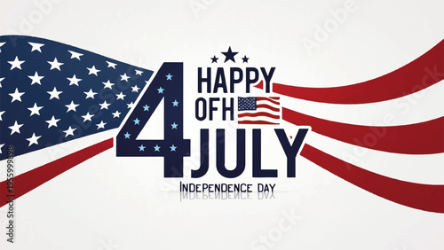 Happy 4th of July Independence Day vector illustration