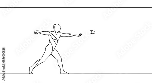 Athlete throwing a discus, dynamic motion, sports action, athletic training, competition