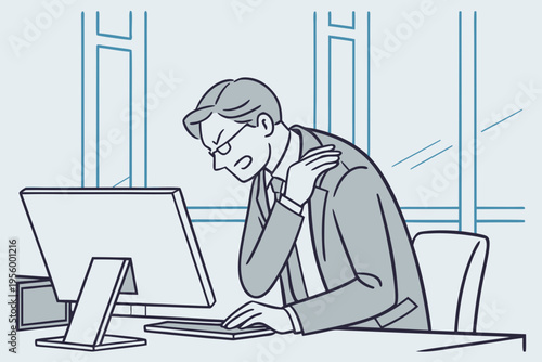 businessman working on laptop