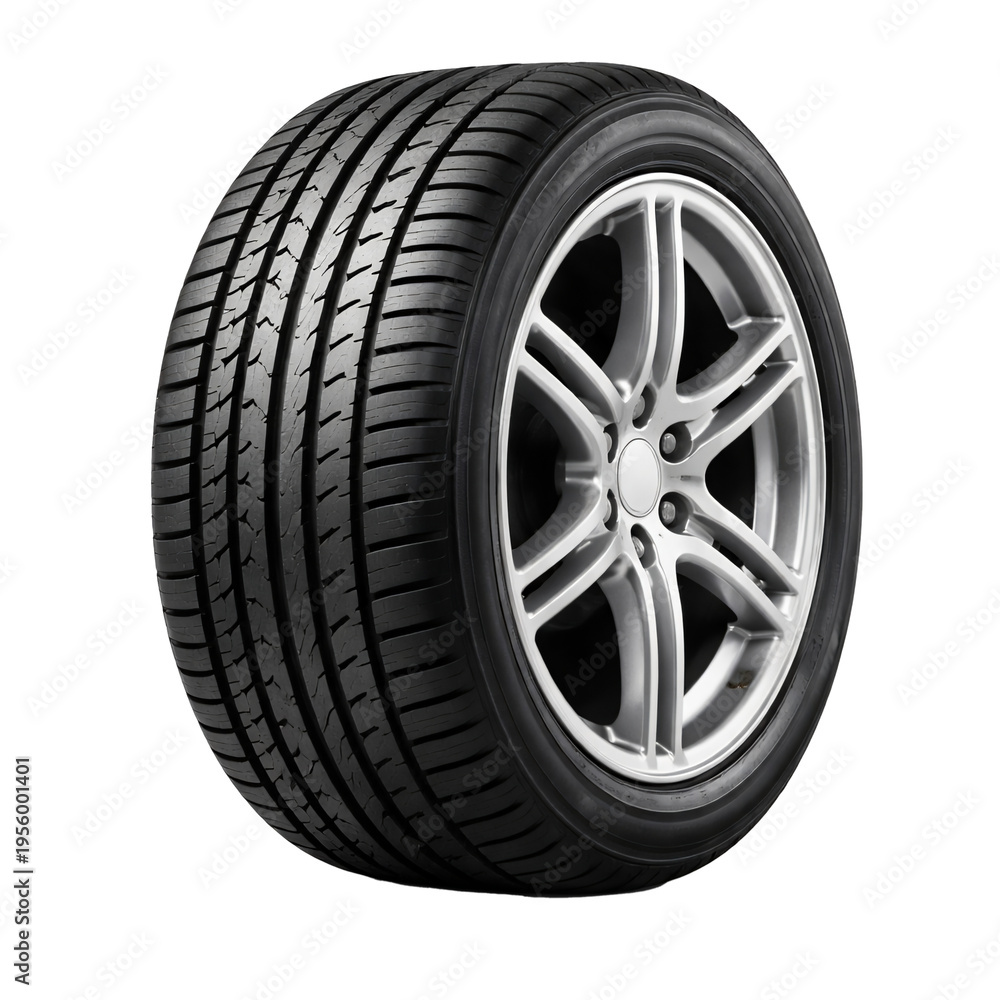 Obraz premium car wheel side view transparent background