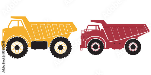 Dump truck vector isolated on white background eps 10