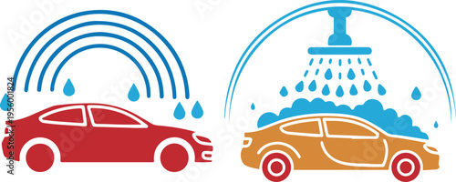 Car wash service vector isolated on white background eps 10