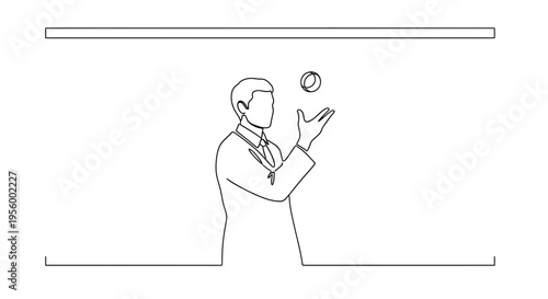 Man juggling balls, business concept, focus, concentration, success, skill, performance