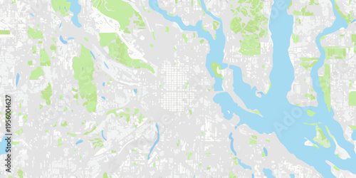 Aerial view of vancouver british columbia showing land and waterways