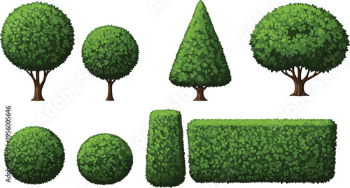 Collection of black beard and mustache silhouettes featuring various facial hair styles for men grooming barber shop design vector illustration and cad sets.