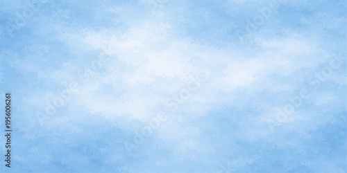 Abstract, a serene skyscape of pale blue, softly adorned with airy white clouds, invoking a sense of calm and boundless space. 