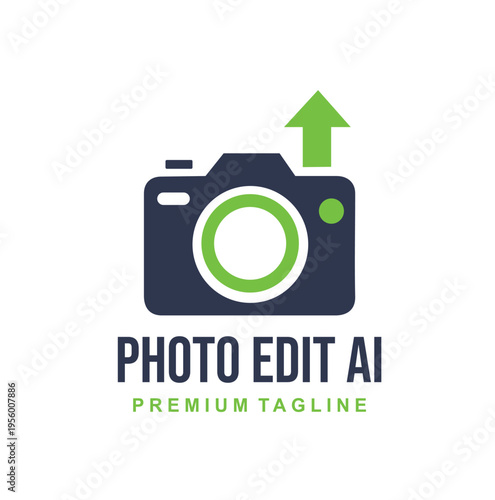 Professional modern logo for artificial intelligence powered digital photo editing.
