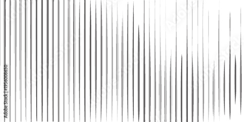 Abstract Vertical Brush Stroke Pattern, Hand-Drawn Grayscale Lines Texture on White Background. vector illustration