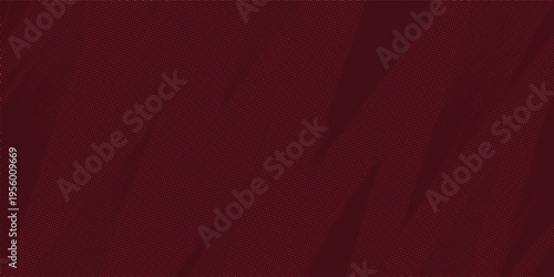 Dark Maroon Halftone Background with Gradient Dot Pattern, Elegant Deep Red Texture. vector illustration