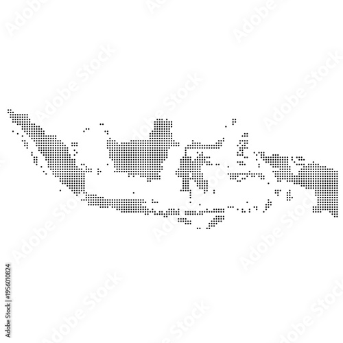 vector map of the Indonesia with polka dot theme