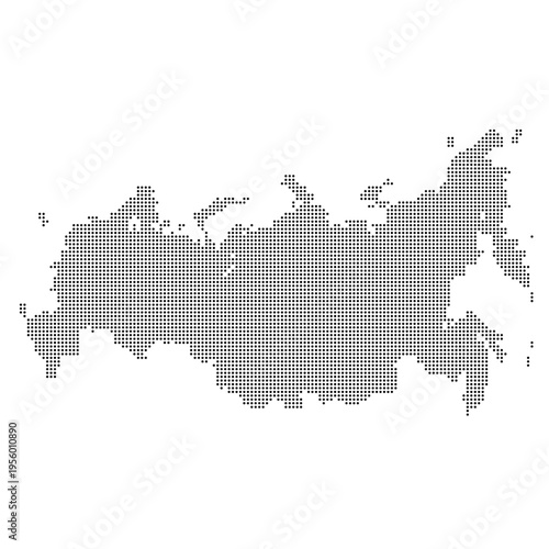 vector map of the russia with polka dot theme