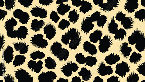 Seamless wild animal skin pattern featuring detailed fur texture, creating an authentic wildlife camouflage background design for various projects