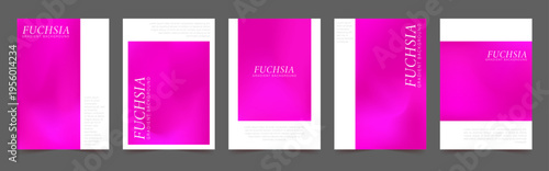 Fuchsia gradient. Dynamic pink color blend background for social media. Vector illustration.