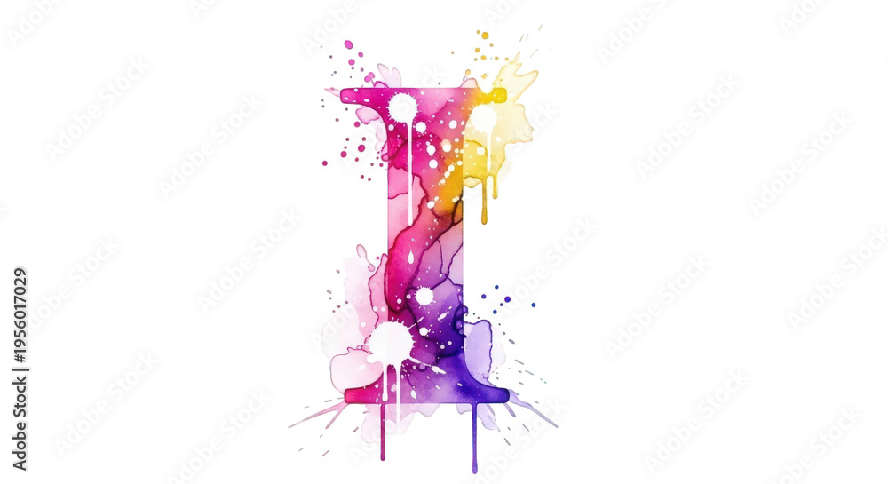 Obraz premium A colorful abstract painting on a white background