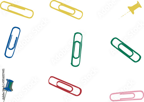 paper clips on white background