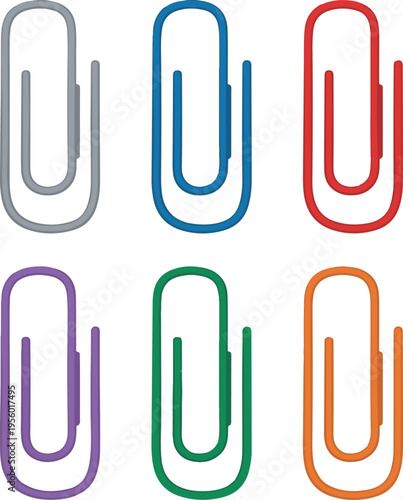 paper clips on white background
