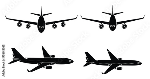 Airplane Silhouette Vector Illustration