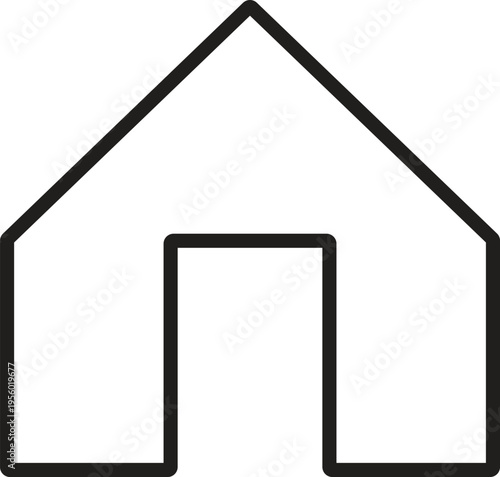 Home Icon line art image