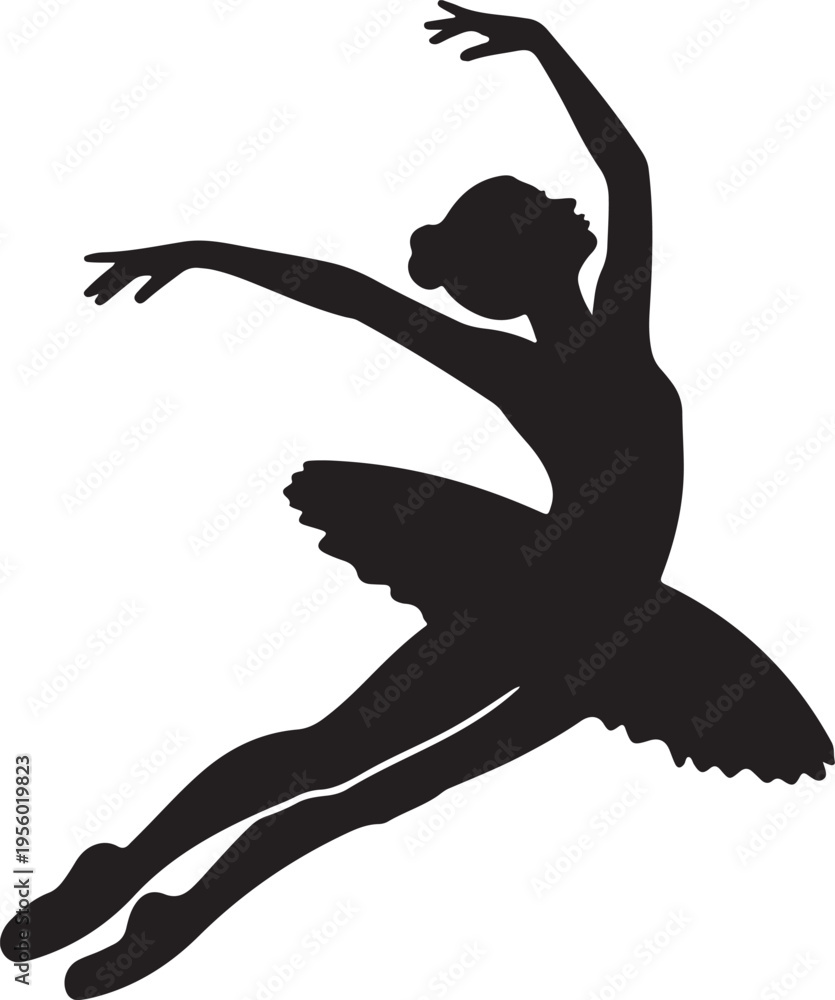 Fototapeta premium Elegant Yoga Pose Silhouette Art