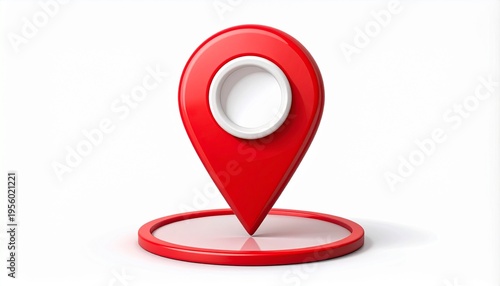 Red location pin icon on white background Free Download Red location pin icon on white background - GFXLoad
