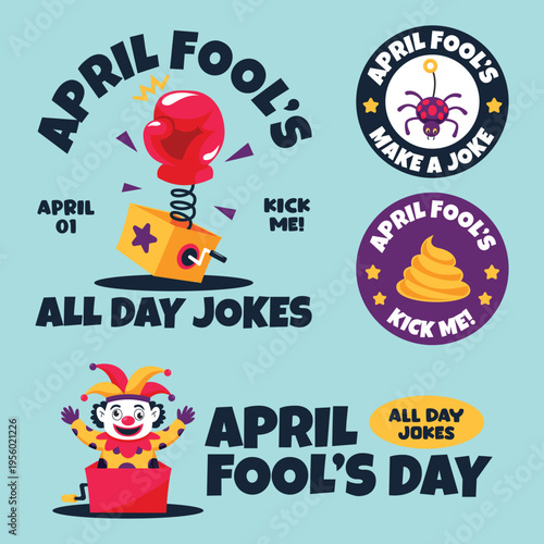 April Fools Day Funny Prank Vector