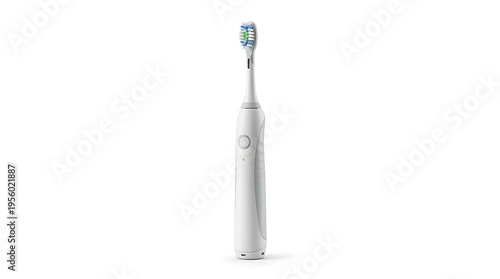 Modern electric toothbrush isolated on white background