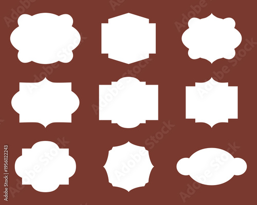 Retro frame collection for graphic design elements. vector illustration