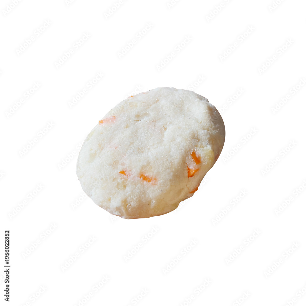 Obraz premium ゼリーフライ 揚げる前 行田名物 郷土料理 手作り 切り抜き 白背景（Uncooked Jelly Fly, Local Food of Gyoda, Before Frying, Isolated on White Background）