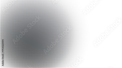 Abstract Monochrome Halftone Dot Pattern Gradient Background