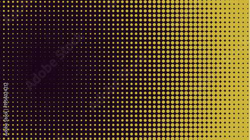 Abstract Yellow Halftone Dot Pattern Background Design