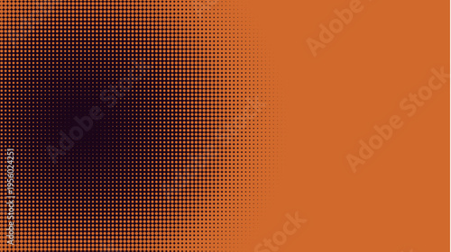 Orange and Dark Purple Halftone Pattern Background