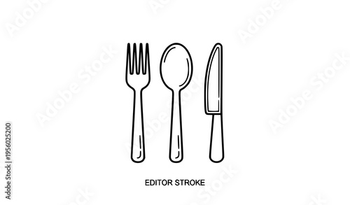 Dental tooth outline icon editable stroke minimal flat oral health vector design