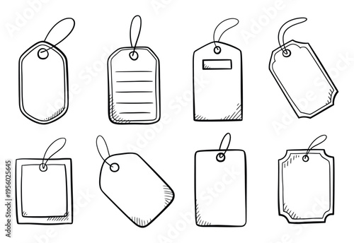 Blank Tag Vector Illustrations Set