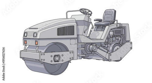 Road Roller Construction Machine Equipment.