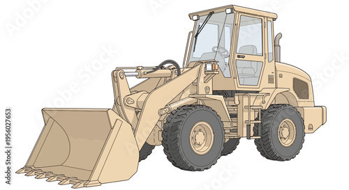 Large Wheel Loader Construction Equipment Vehicle.