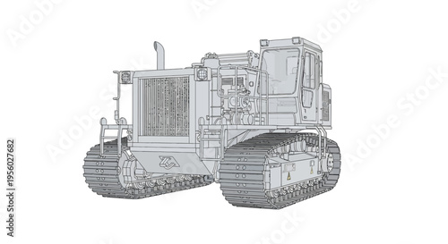 Bulldozer Heavy Equipment Construction Machine.