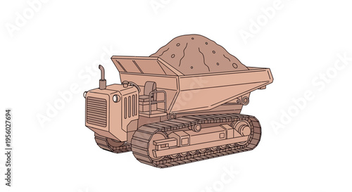 Large Mining Dump Truck Machine.