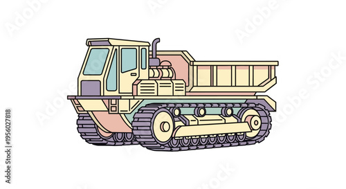 Large Industrial Construction Dump Truck Vehicle.